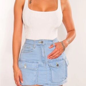 Light Blue Denim Skirt